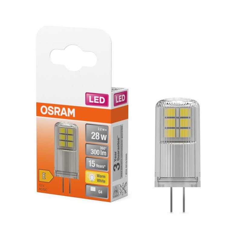 Osram G4 LED Star PIN Stiftsockel Lampe 12V Niedervolt Warmweiss 2700K 2.6W wie 30W